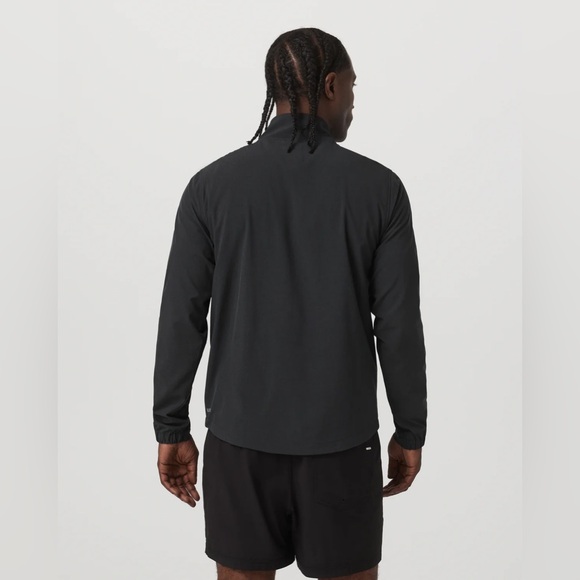 Vuori Venture Track Jacket - Black Linen Texture - Picture 2 of 8